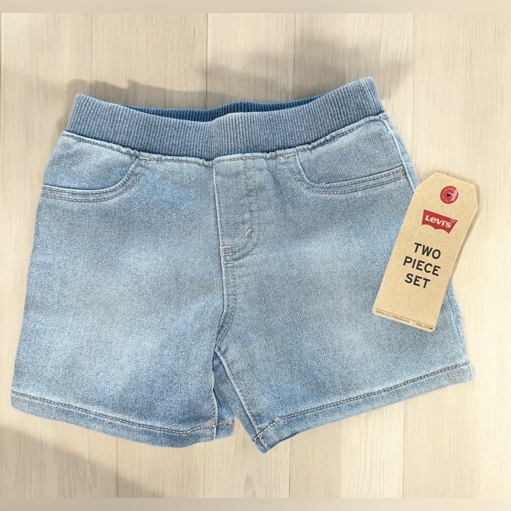 NWT Levi's Boys American Smiley Denim Short Set. Size 2t - Picture 5 of 8